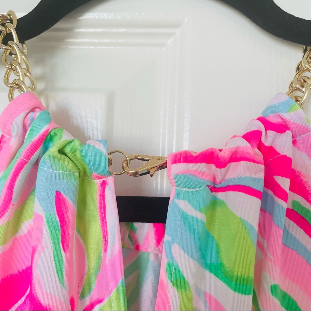 Lilly Pulitzer Pink and Green Halter Top - Picture 5 of 12
